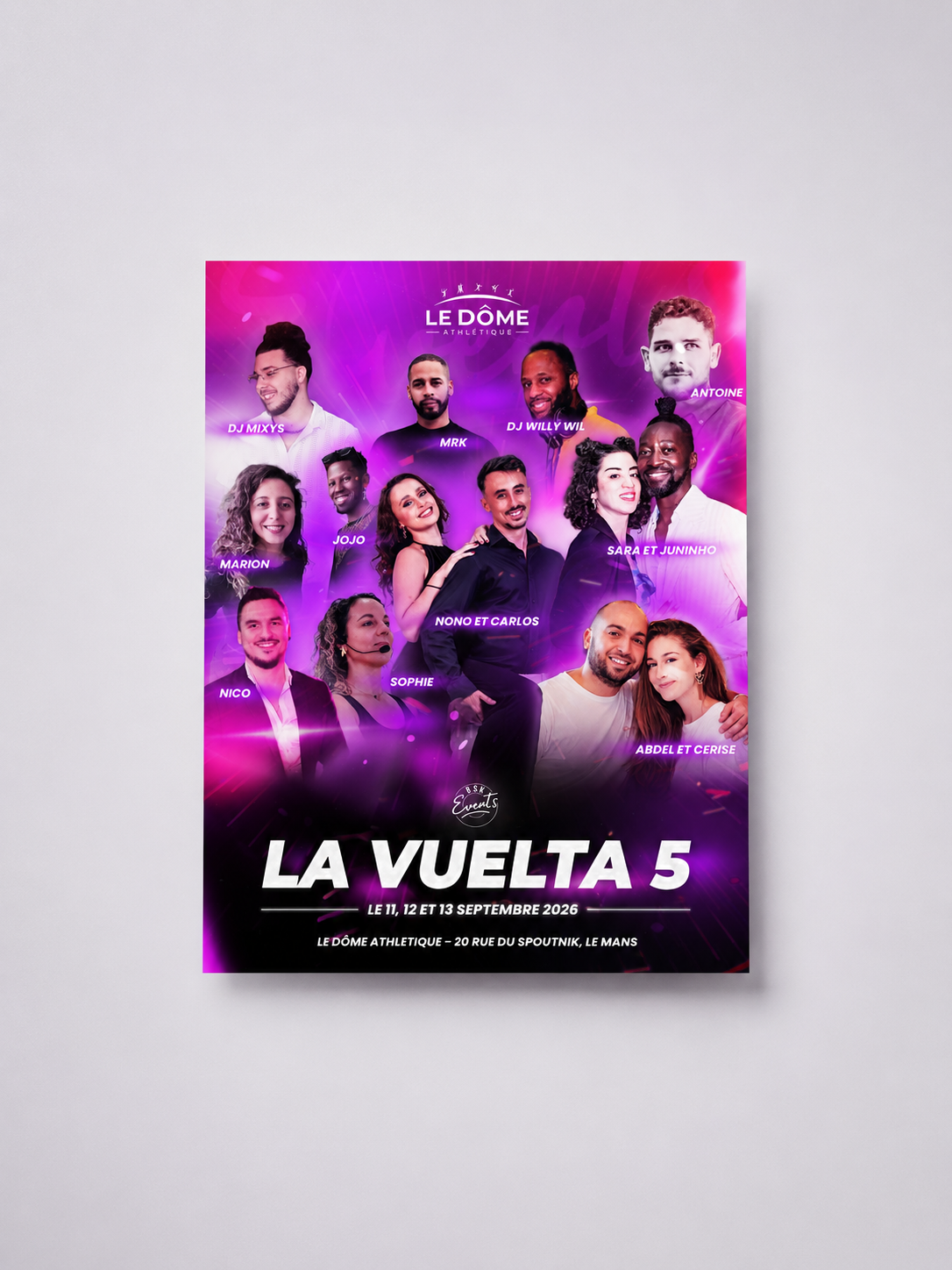 Affiche La Vuelta 4 — 210×297cm pour le Dôme Athlétique